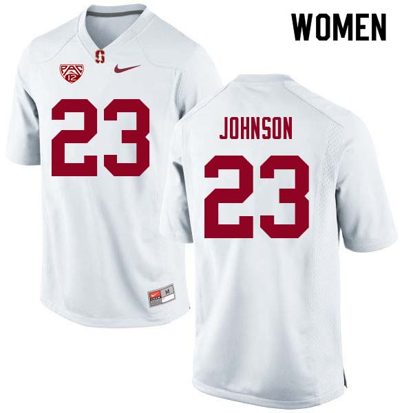 Women Stanford Cardinal #23 Ryan Johnson College Football Jerseys Sale-White - Click Image to Close